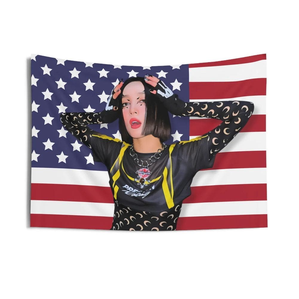 Tapeçaria de parede American Flag Xg Girl Group 90x60cm Microfabric