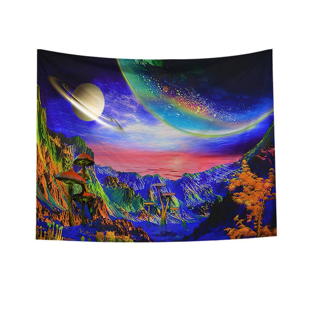 Tapeçaria Planet Starry Sky Wall Room 150x130cm, microtecido