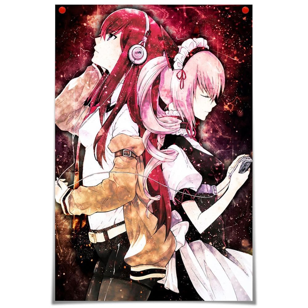 Pôster de decoração de parede Anime Steins Gates Ferris Nyannyans