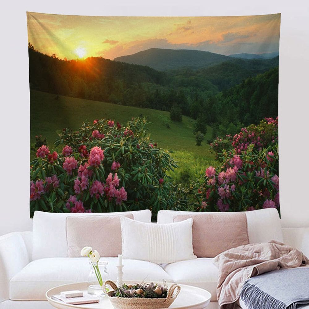 Microtecido de parede Tapeçaria Flower Mountain 200x150cm