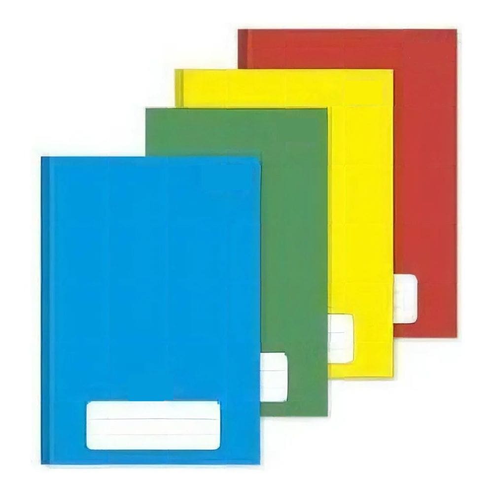 Kit 4 Caderno Escolar Pequeno ¼ Brochura Capa Dura 48 Folhas