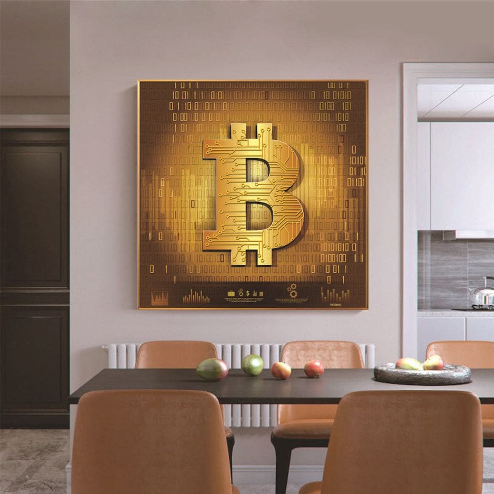 Arte de parede em tela, pôsteres, impressão, imagem, anime, bitcoins