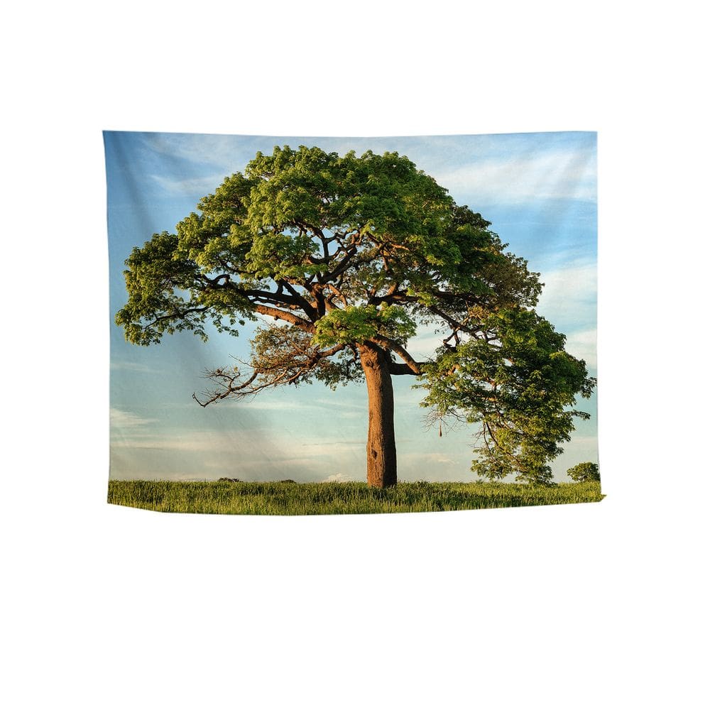Tapeçaria, paisagem de árvore, parede, 150x100cm, fibra de poliéster