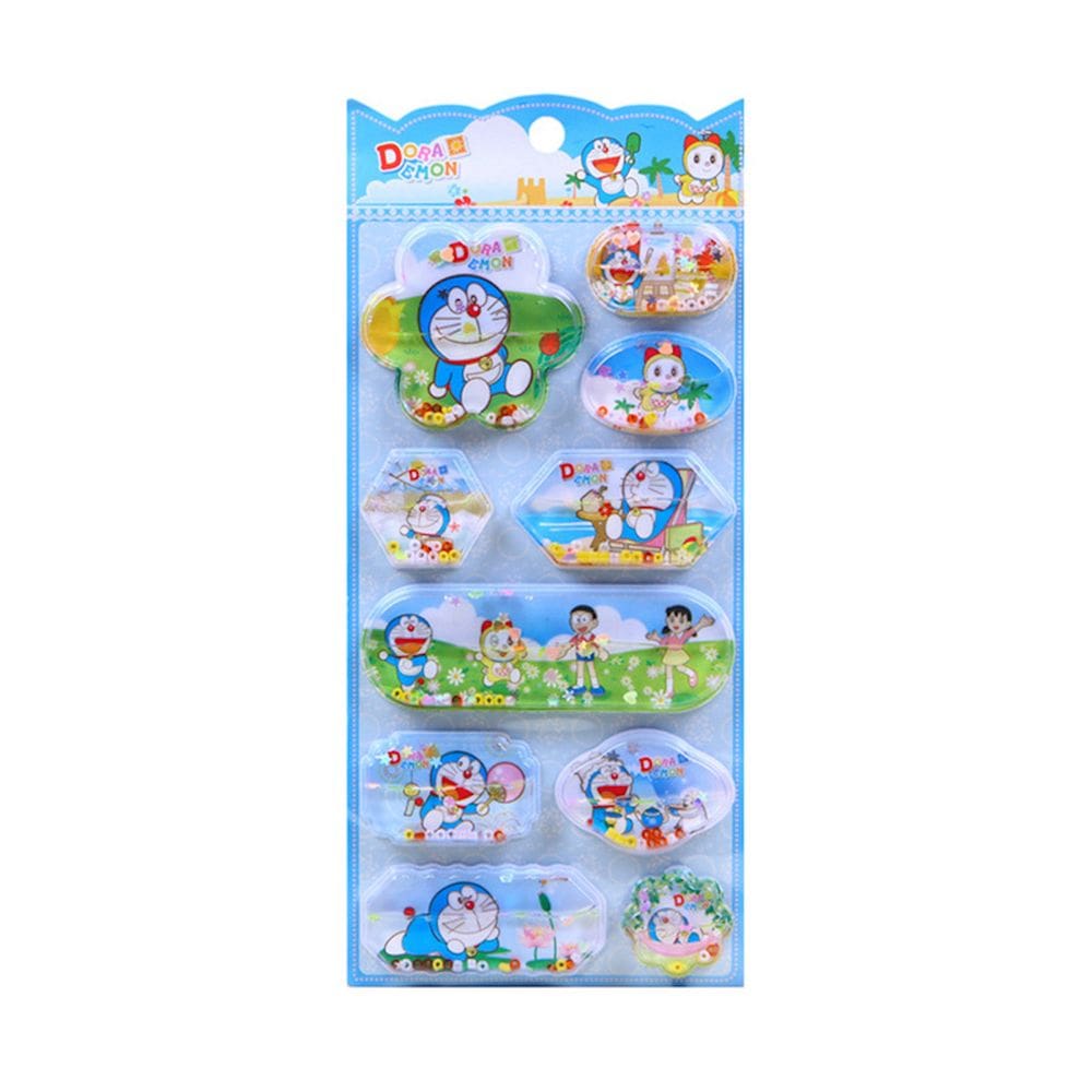 Adesivos Puffy Doraemons 3D para bolsas de festa infantis 9x20cm