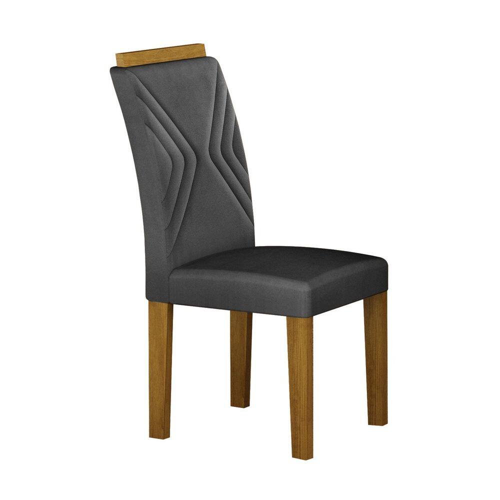 Conjunto 2 Cadeiras Estofadas Clara Plus Freijó