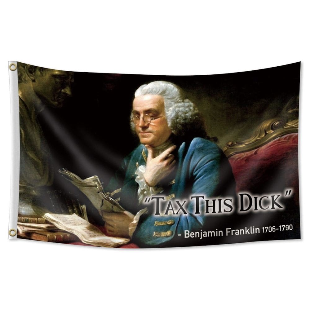 Tapeçaria Taxs This Dicks Benjamins Franklins Flag Art 90x150cm