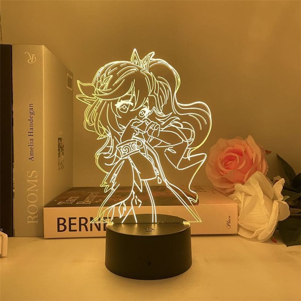 Luz noturna LED 3D Plants vs Zombies Nahidas que muda de cor