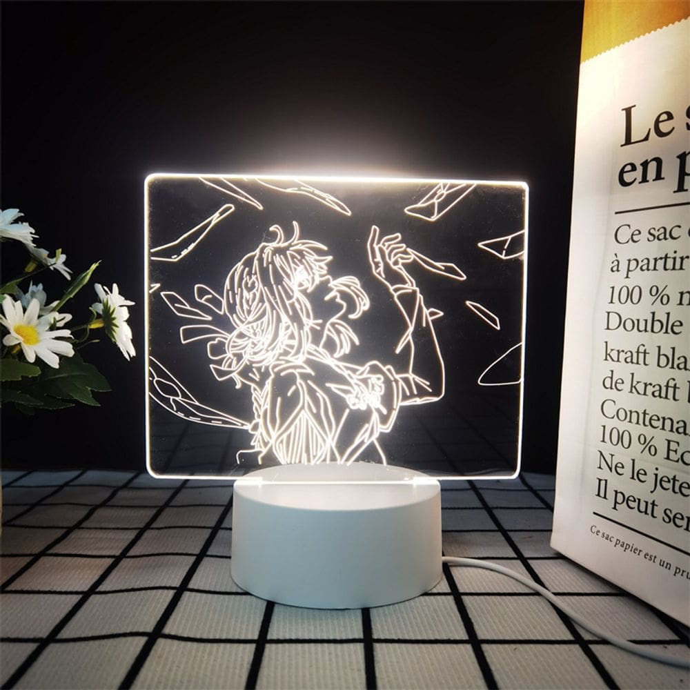 Luz noturna LED 3D Violets Evers Gardens Violets Evergardens