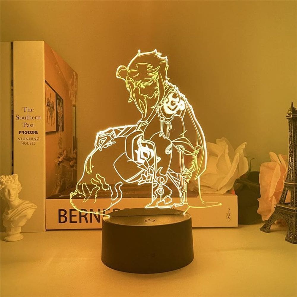 Luz noturna Plants vs Zombies Xiaos 3D com mudança de cor