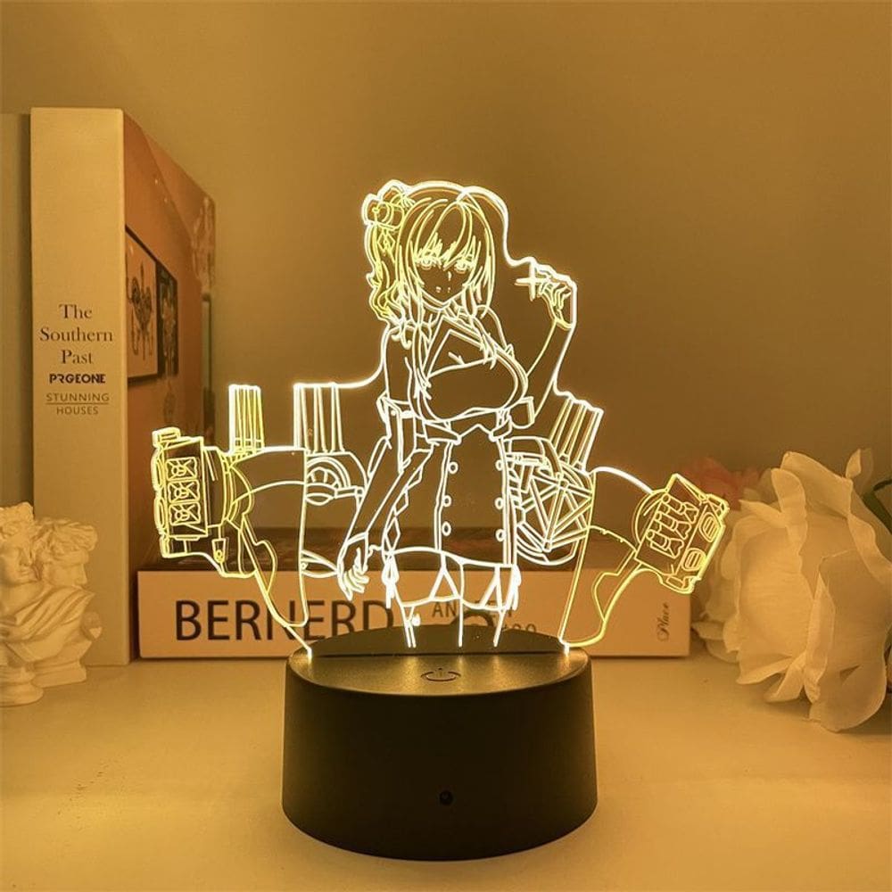 Luz noturna LED 3D Azurs Lanes Uss St Louis com mudança de cor