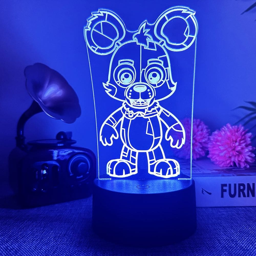 Luz noturna LED 3D Five Nights at Freddy`s Color Changing