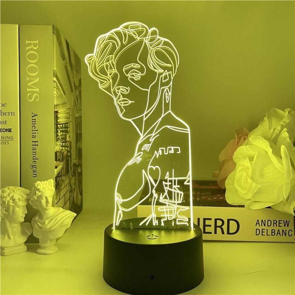 Luz noturna LED 3D Harrys Styles que muda de cor para crianças