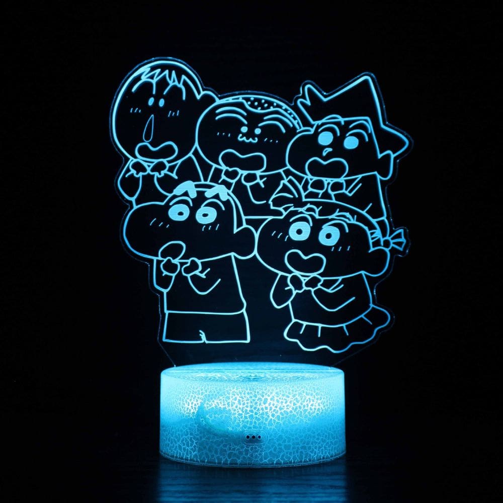Lápis de cor LED 3D com luz noturna Shins Chans Kids