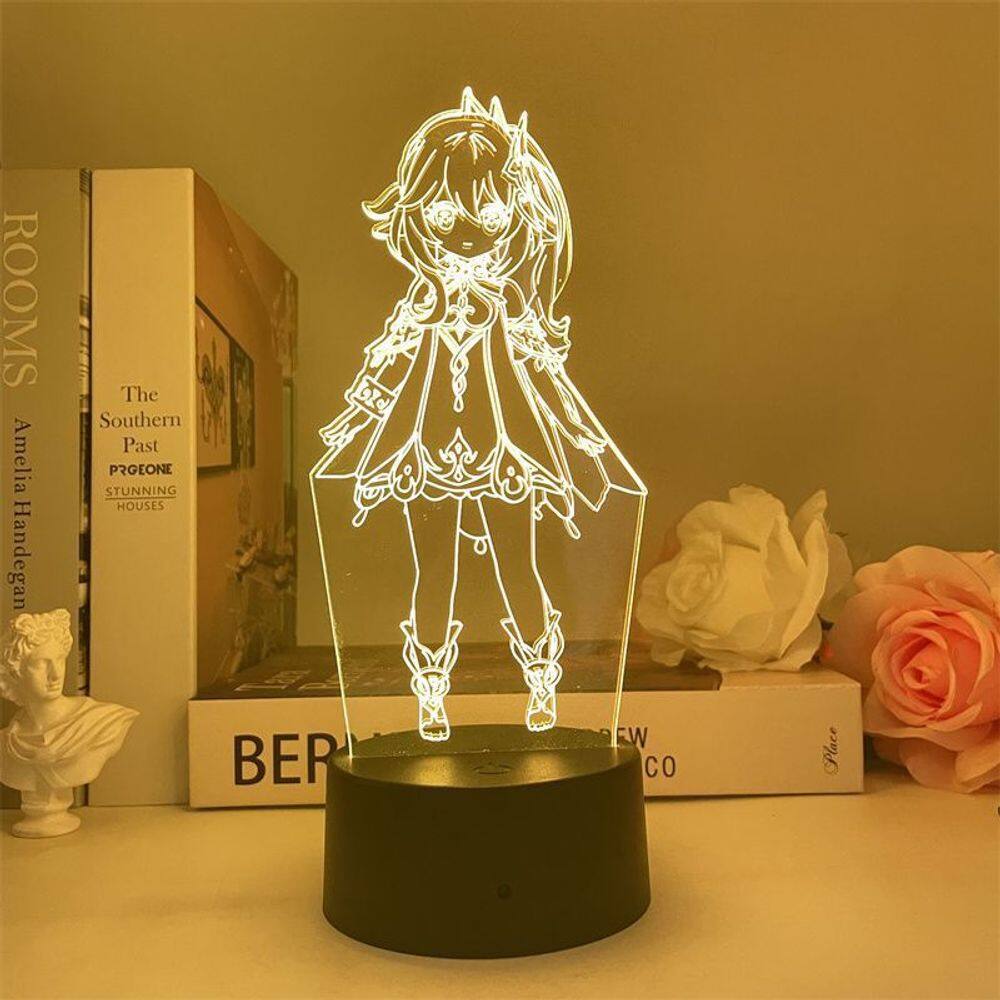 Luz noturna LED 3D Plants vs Zombies Nahidas que muda de cor