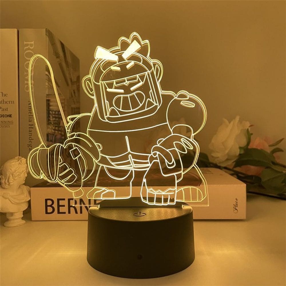 Luz noturna LED 3D Brawls Stars Surges Golems Color Changing