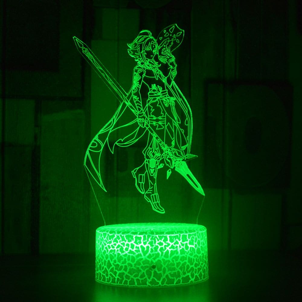 Luz noturna Plants vs Zombies Xiaos 3D com mudança de cor