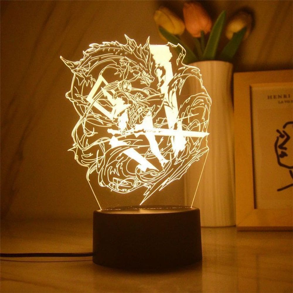 Luz noturna LED 3D Jujutsus Kaisens Amiyas Color Changing