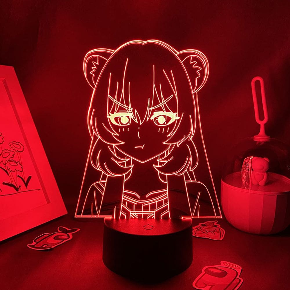 Luz noturna LED 3D Risings Of Shields Heros Raftalias