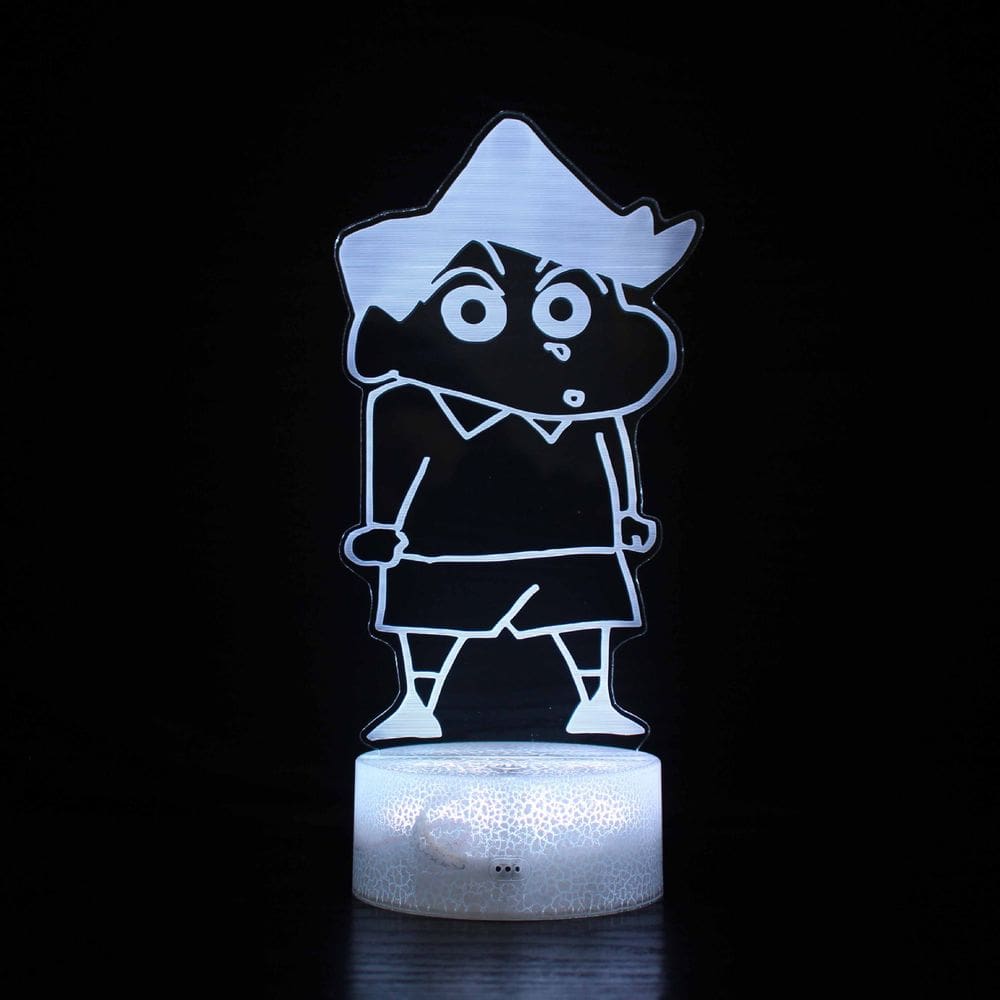 Lápis de cor LED 3D com luz noturna Shins Chans Kids