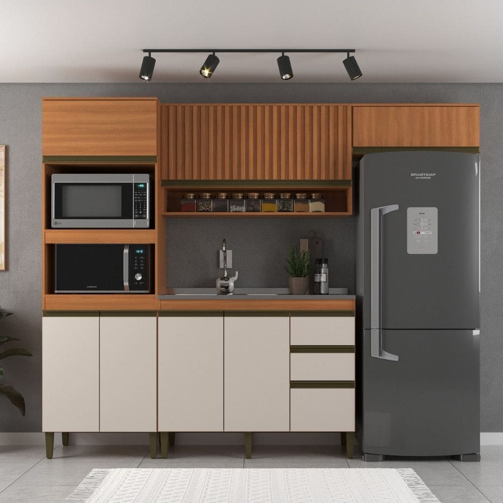 Cozinha Modulada Ripada 4 Pecas Cecilia J Carvalho