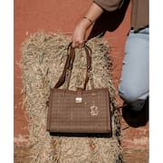 Bolsa Feminina Chenson Cristal Monograma Coração - Alça de Ombro - Café 3485400