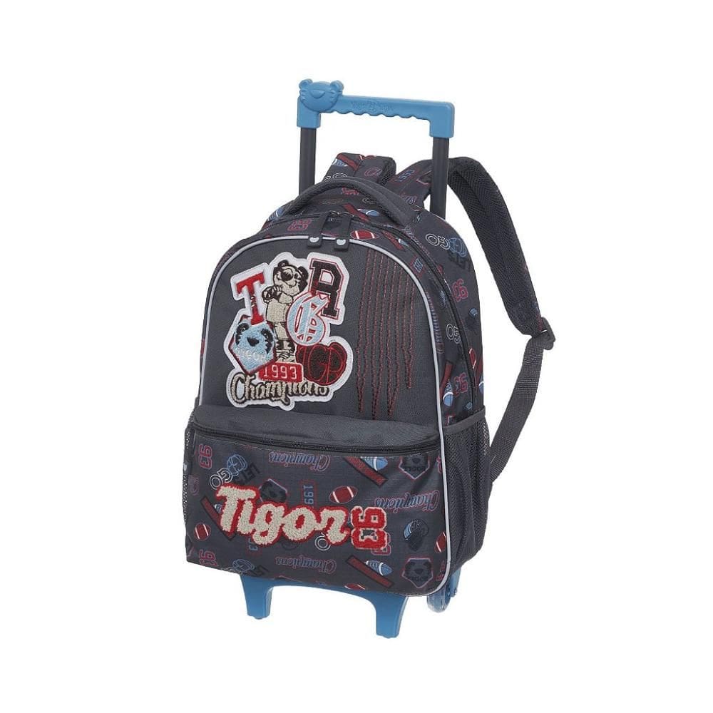 Mochila de Rodinhas Tigor T Tigre Com Alças Champion Preto