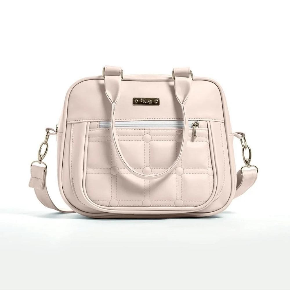 Bolsa de Maternidade Hug Média Caramelo Rosa