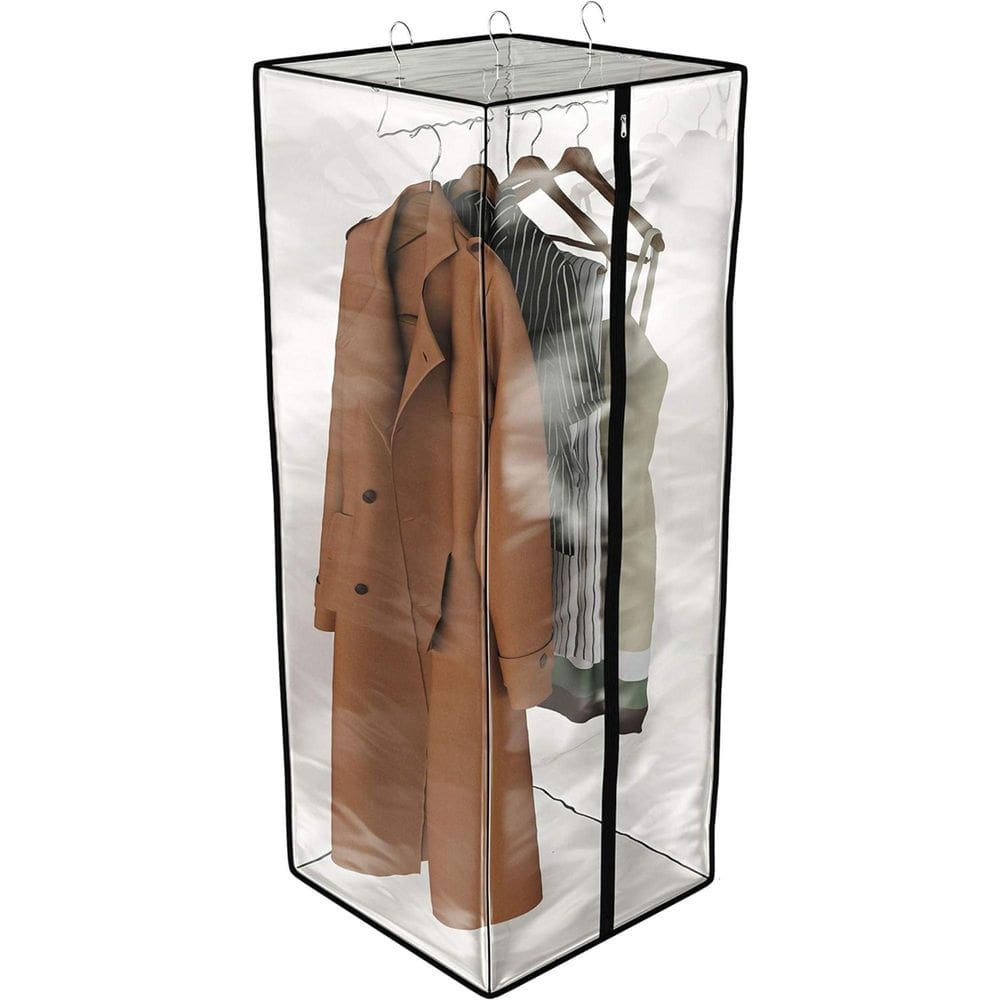 Organizador De Armário Transparente Com Cabide Ziper 1,05Cm