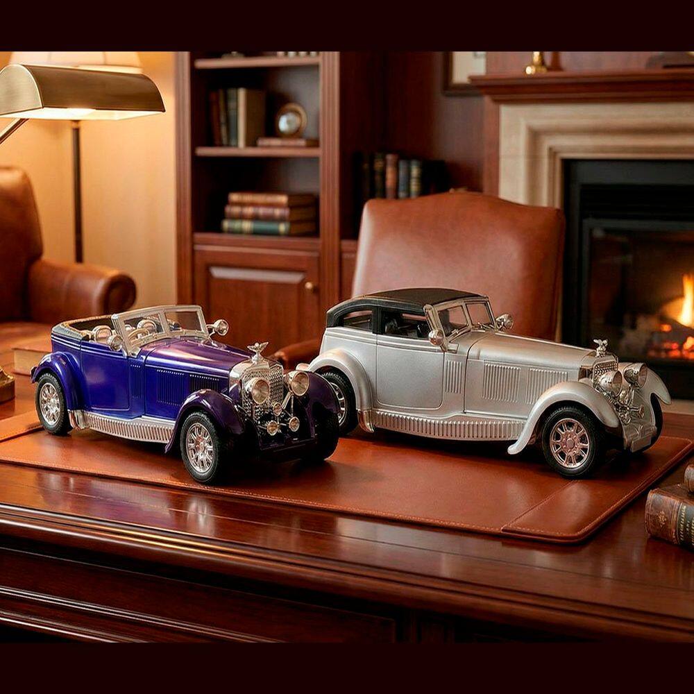 Carro Miniatura Colecionável Clássic Antigo Fricção Kit 2pçs