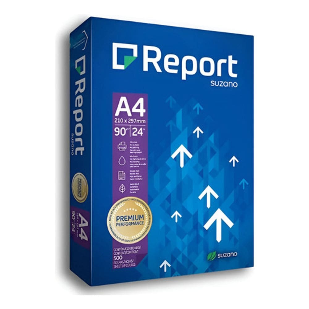 Papel Sulfite Branco A4 Report 90g Resma De 500 Folhas