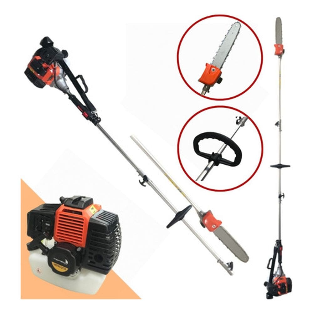 Podador De Galhos Altos Com Alongador Motor Gasolina 2t 52cc