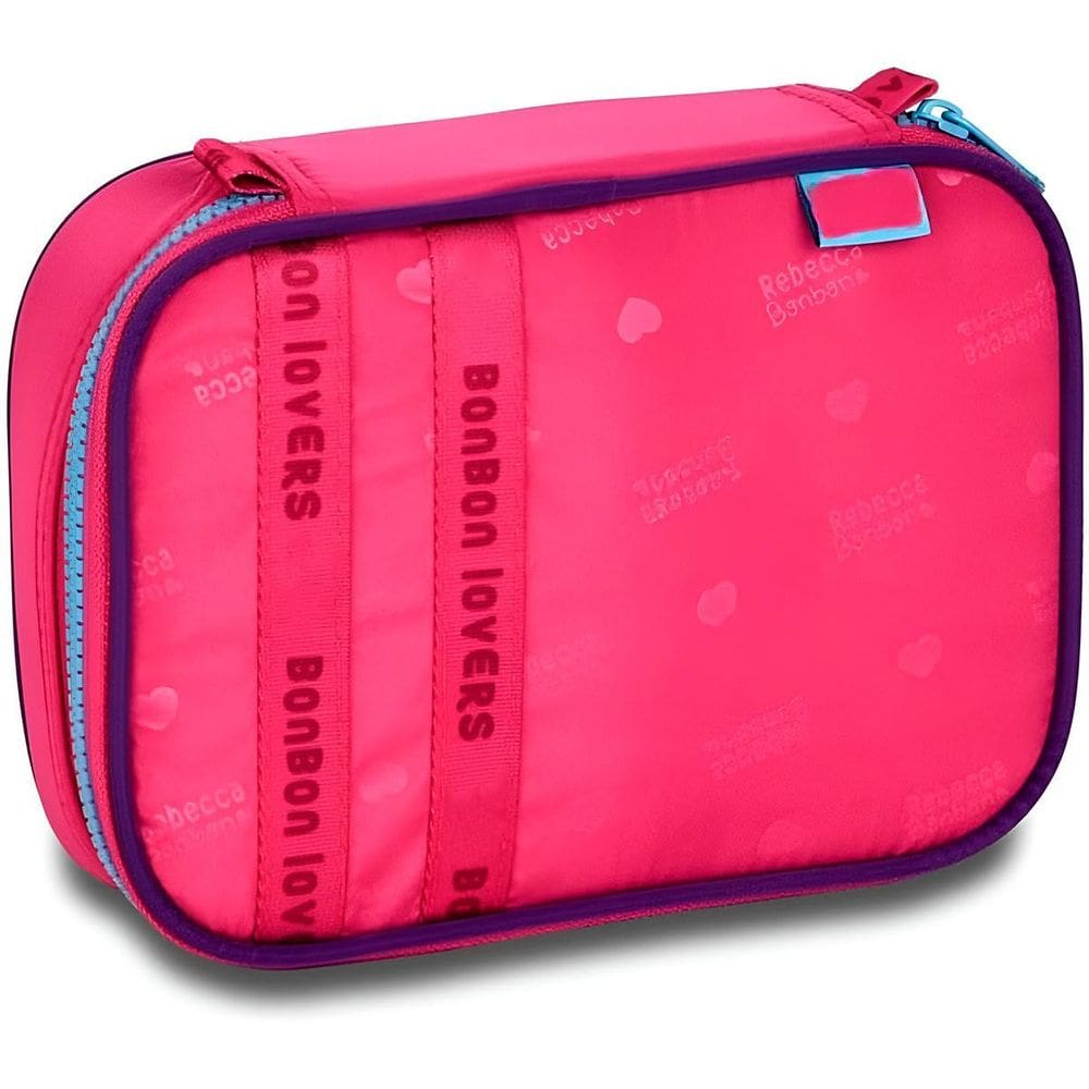 Estojo Box Escolar Fashion Rosa Multifuncional 36 Lápis