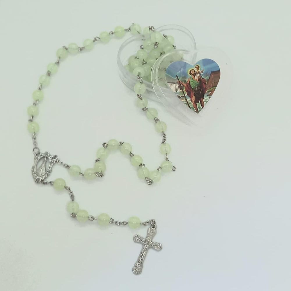 Pulseira Nossa Senhora Azul - Terço Fluorescente