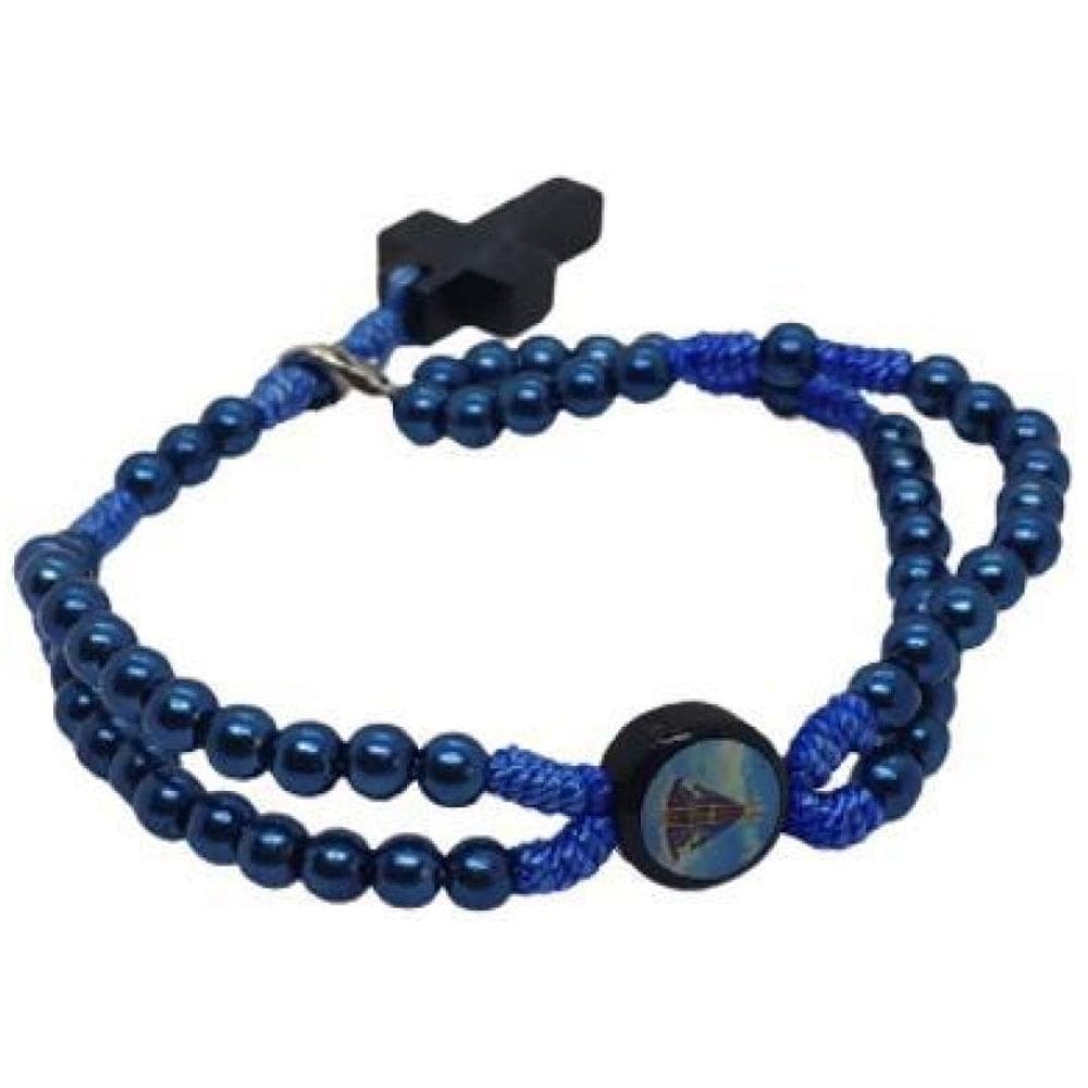 Terço Pulseira N. Sra Azul