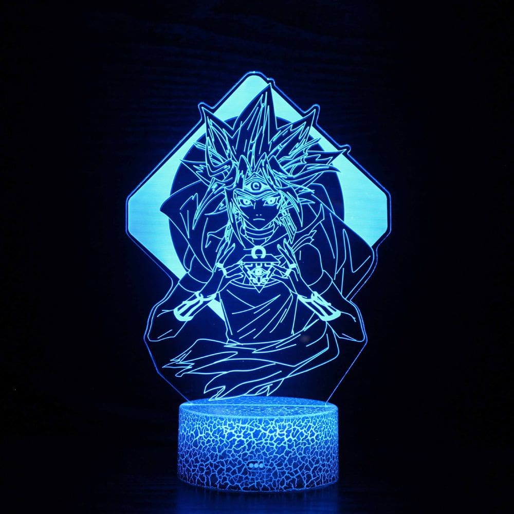 Luz noturna Yu-Gi-Oh! Controle remoto colorido criativo Fire Force 3D