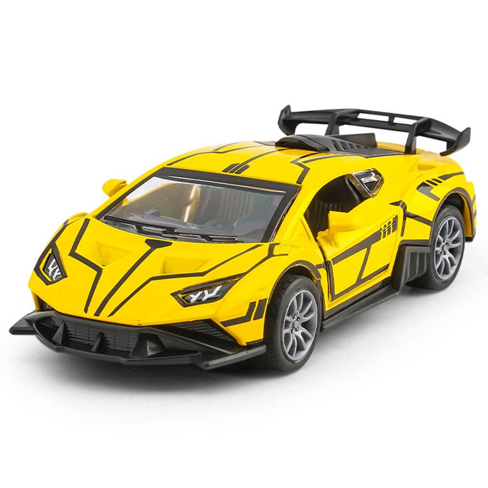 Carro de brinquedo, movido a fricção, amarelo para meninos