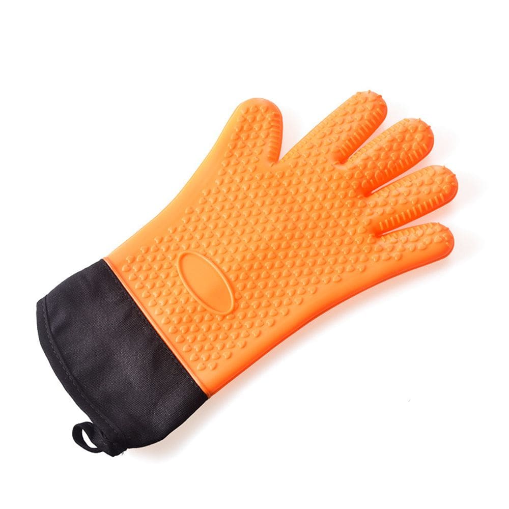 Luvas de forno de silicone em forma de coração, laranja, conjunto de 2