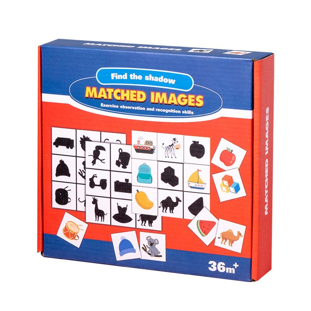 Quebra-cabeça Montessori Animal & Fruit Shadow Matching Wood Kids