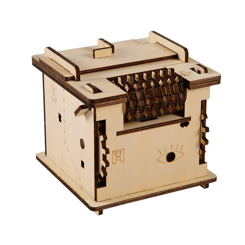 Puzzle Box Escape Room Wooden 3D Dovetail Brain Teaser
