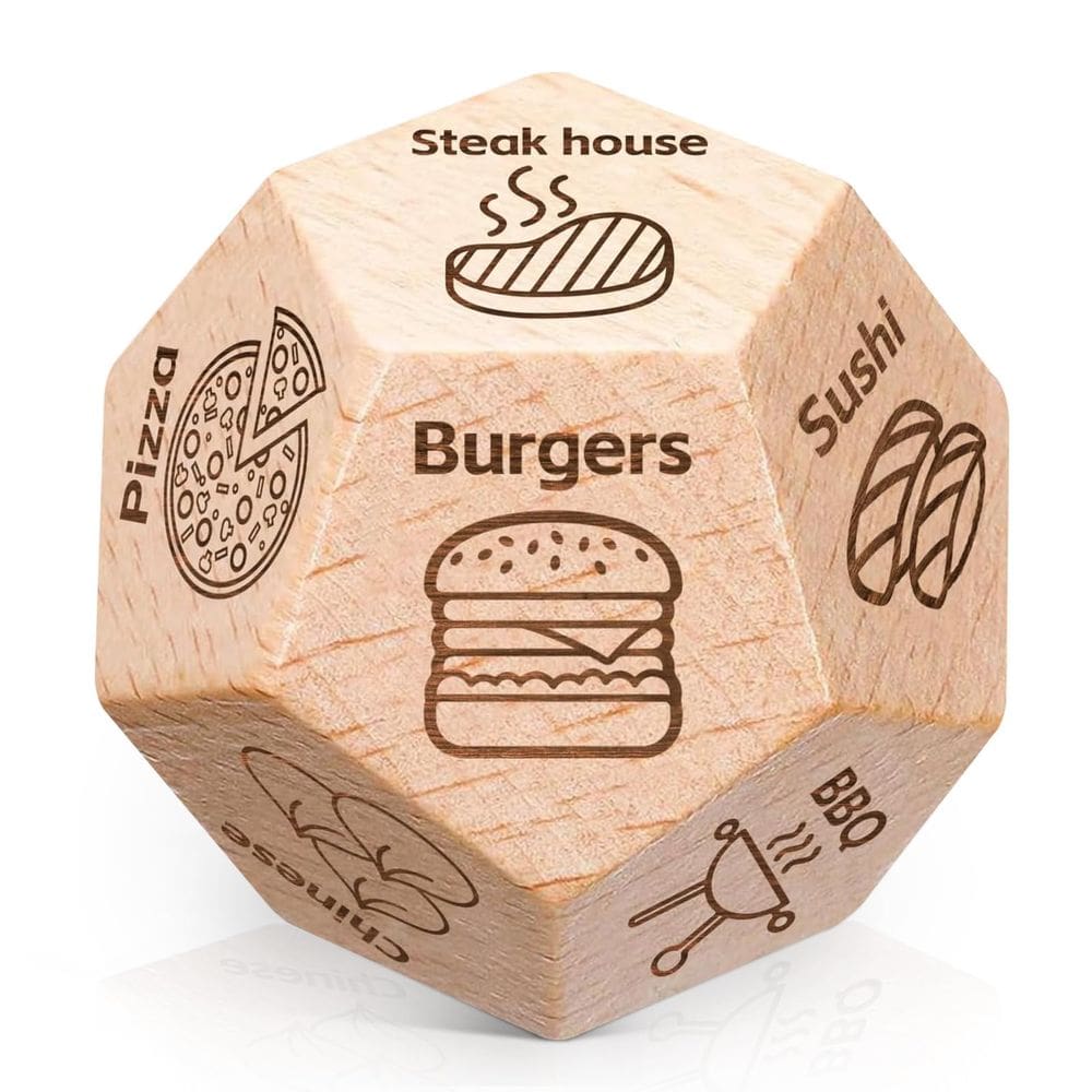 Set de regalo ”Noche de cita con dados: opciones de comida para parejas”