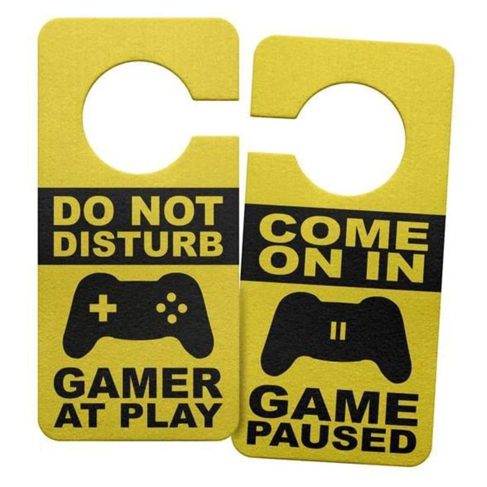 Aviso De Porta Ecologico Gamer At Play