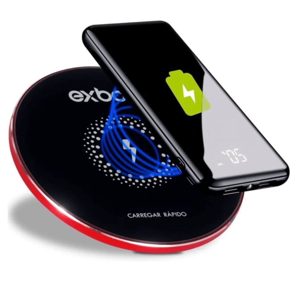 Carregador QI Wireless Sem Fio Indução TQI-F18S Exbom