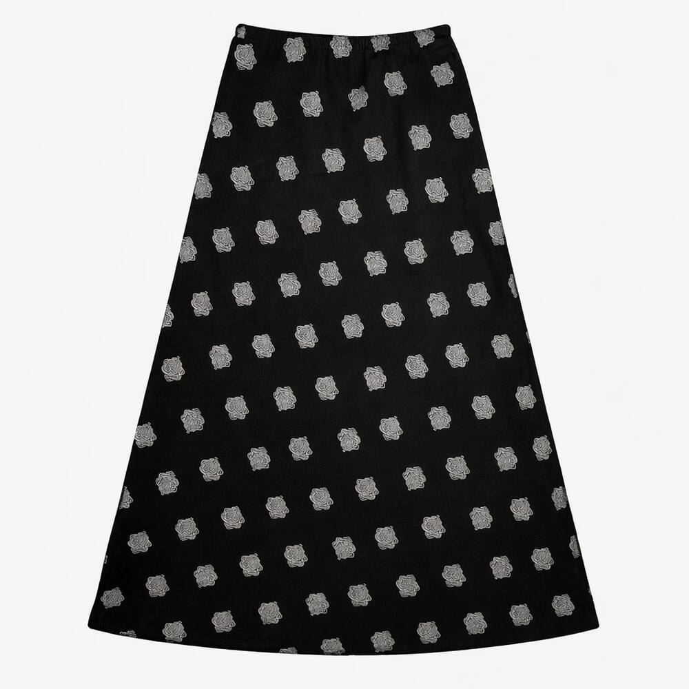 Saia Midi Feminina Floral Noemi Leve com Forro