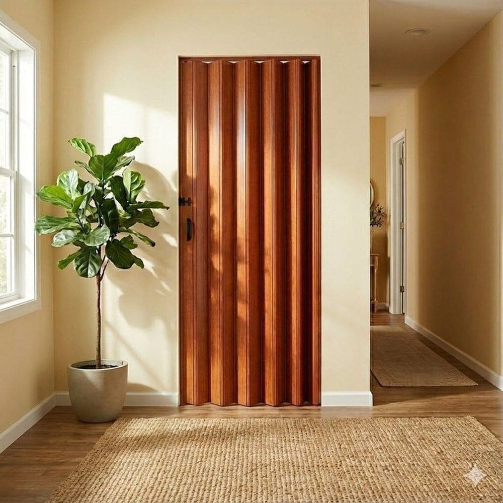 Kit 6 Portas Sanfonada de 60cm X 210cm Belplast Cerejeira