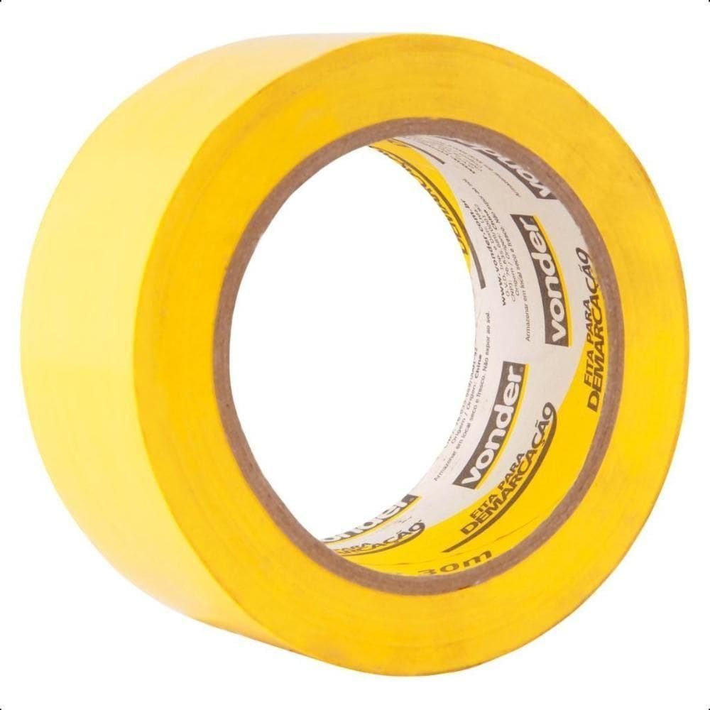 Fita Para Demarcação De Solo 48mmx30m Amarela Vonder