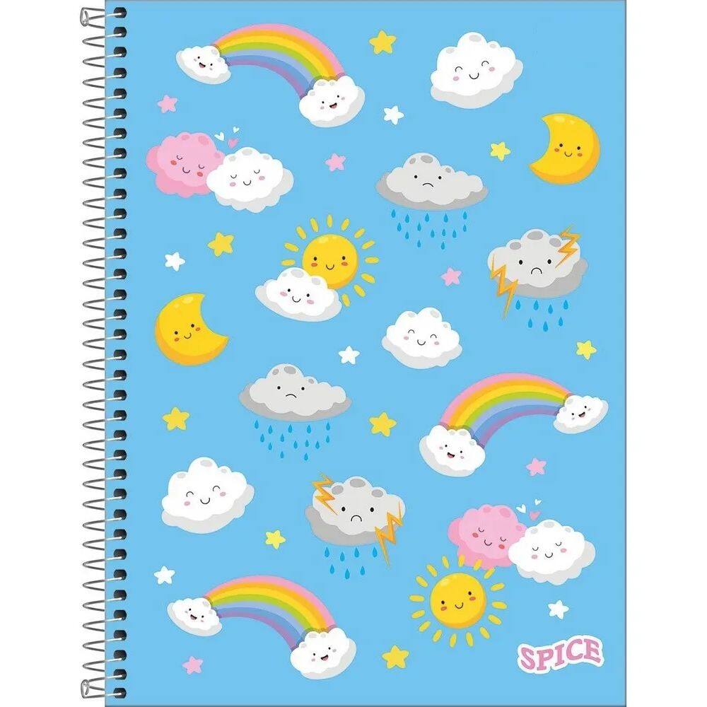 Caderno para Meninas Capa Dura com 10 Matérias 160 Folhas