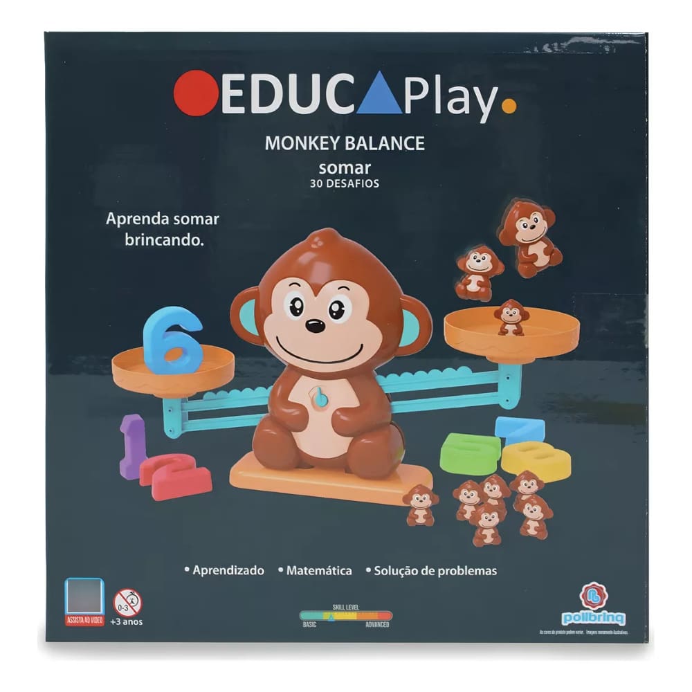 Balança Macaco Aprenda A Somar Educ Play - Polibrinq Pb523