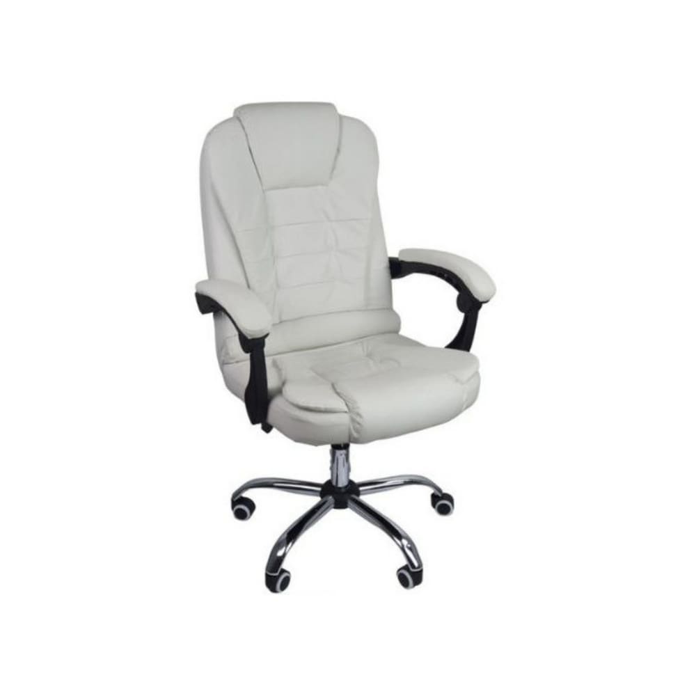Cadeira Escritório Presidente Reclinável Ergonômica Branco