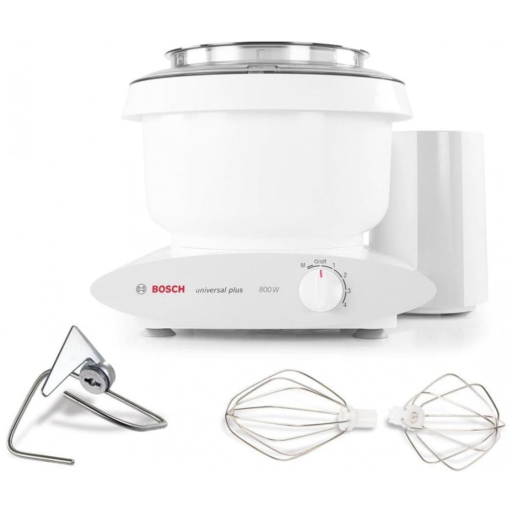 Batedeira Elétrica de Bancada 6.5L 4 Velocidades em Aço Inoxidável, 110V 800W, Bosch, Branca