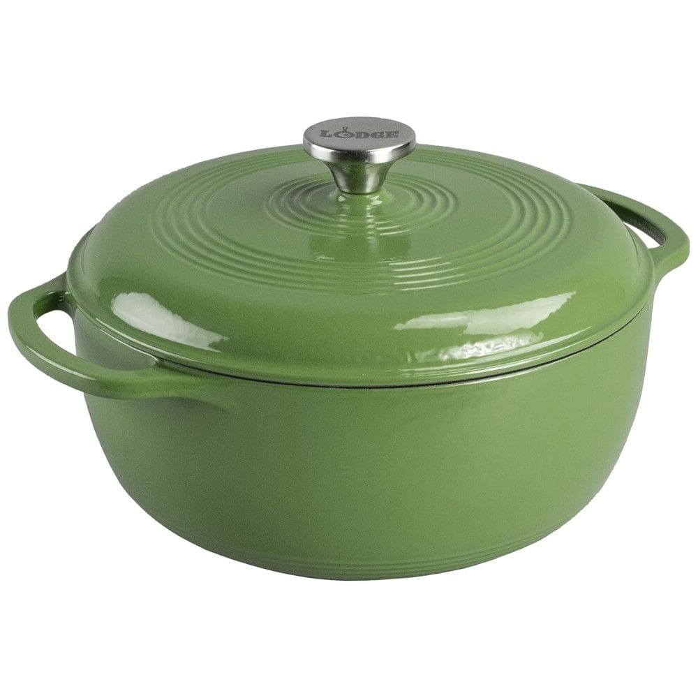 Panela de Ferro Fundido 6 Litros Forno Holandês Esmaltado e Antiaderente, LODGE EC6D002A, Verde